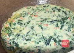 Illustration of how to make mustard sprout egg pancake 6