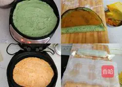 Illustration of how to make colorful roll cakes 4