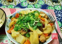 Illustration of how to make large plate chicken 12