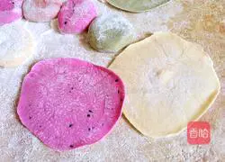 Colored Dumplings (Pork and garlic sprout stuffing) recipe 7