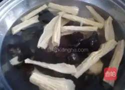  #河北菜# Fungus mixed with yuba Illustration of how to do it 4