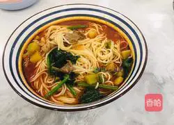 Illustration of how to make mutton noodles 11