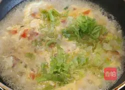 Illustration of how to make tomato, yam and egg custard 10