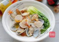 Illustration of how to make clam rice noodles 12