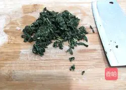 Illustration of making sesame leaf, wolfberry and tofu soup 2