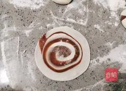 Illustration of how to make cocoa taro mud shell buns 17