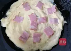 Illustration of how to make bacon and egg pancakes 7