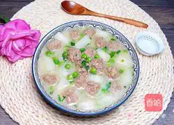 Illustration of how to make radish and meatball soup 19