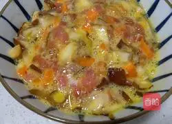 Illustration of how to make steamed minced pork with mushrooms 5