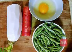 Illustration of how to make radish stew and rub 1