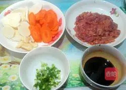 Illustration of how to make fried wild rice with sliced ​​meat 2