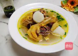 Illustration of how to make health-preserving native chicken and yam soup 9