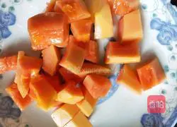 Illustration of how to make papaya milk 4