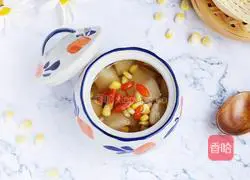 Illustration of how to make snow pear and corn stewed with rock sugar 8