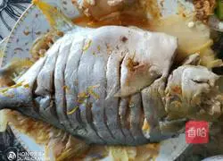 Illustration of how to make steamed pomfret 6