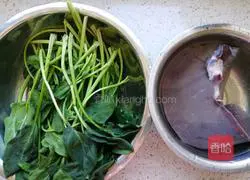 Spinach and Pork Liver Soup Recipe Illustration 1