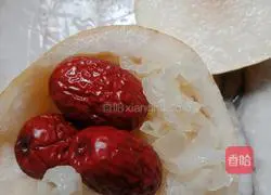 # Steamed Vegetables# Rock Sugar Tremella Wo Snow Pear Recipe Illustration 5