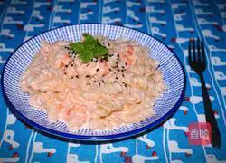 Illustration of how to make tomato cream spiral pasta 12