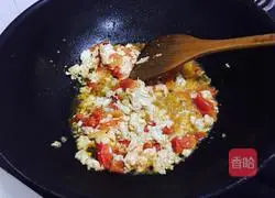 Illustration of how to make tomato and egg noodles 1