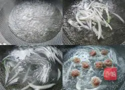 Illustration of how to make meatball sprouts and white vermicelli soup 4