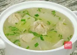 Winter Melon and Meatball Soup Recipe Illustration 9