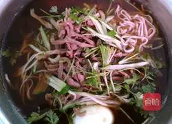 Illustration of home-style shredded pork noodles 13