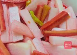 Rouge pickled pepper and radish Practice illustration 8