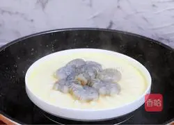 Illustration of how to make steamed shrimps with eggs and tofu 11