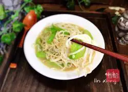 Illustration of how to make loofah noodles 14