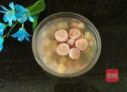 Illustration of how to make banana, apple and winter melon peel 12