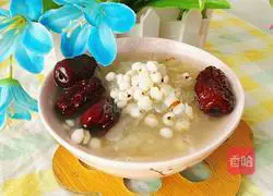 Illustration of how to make barley, red dates and white fungus soup 12