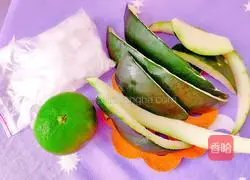 Illustration of how to make rock sugar citrus and winter melon peel 1