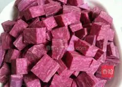 Illustration of how to make purple sweet potato and sago 10