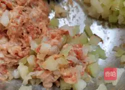 Illustration of how to make winter melon and pork dumplings 4