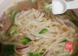 Illustration of how to make hand-made meatball and egg noodles 10