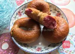 Illustration of how to make dragon fruit alkaline bagels 10