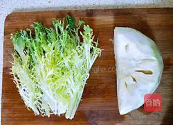 Illustration of how to make bitter chrysanthemum mixed with kohlrabi (fat-reduced vegetables) 2