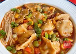 Illustration of making braised dumplings with sauce 11