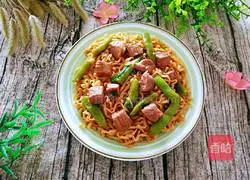 Illustration of making braised beans and noodles 12