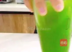 Mint Illustration of how to make lemon green juice ice drink 2