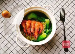 Illustration of how to make shrimp and spinach noodles 14