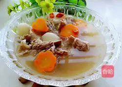Illustration of how to make wolfberry and yam pork ribs soup 8