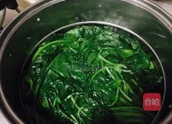 Illustration of cooking spinach 1