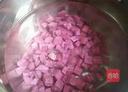 Illustration of how to make purple sweet potato and sago 11