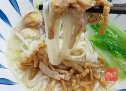 Illustration of how to make shredded pork hot noodles 11