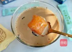 Dirty oat milk Illustration of how to make coffee 9