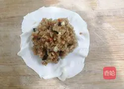 Salted egg yolk pork floss siu mai Practice illustration 21