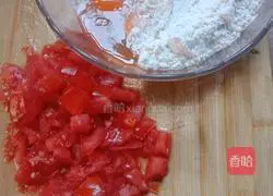 Illustration of how to make tomato egg pancake 2