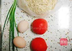 Illustration of how to make tomato and egg noodles 1