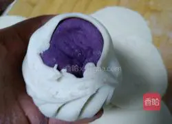 Illustration of how to make purple sweet potato buns 4